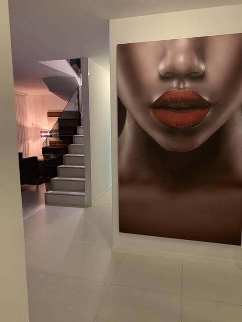 Entrance showing style of apartment - modern , clean and stylish