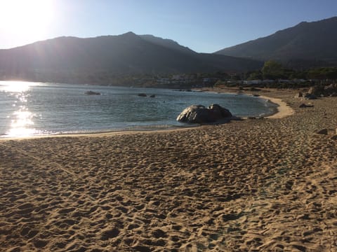 Beach nearby, sun loungers