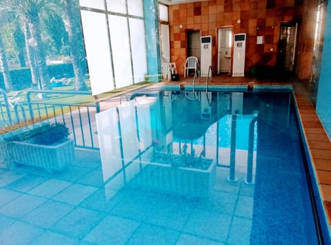 A heated pool