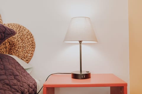 Bedside lamps with USB ports and outlets