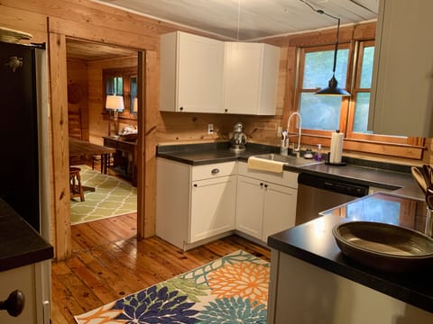 Updated kitchen with all the supplies needed for a large family meal