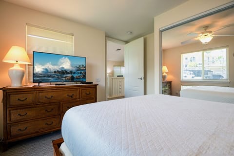 Upstairs queen bedroom and tv