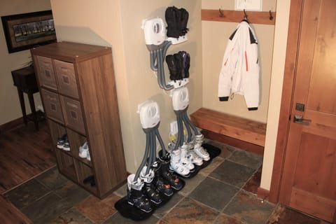 Glove and boot dryers in the condo