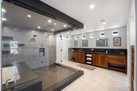 Combined shower/tub