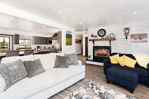 Living room with gas fireplace