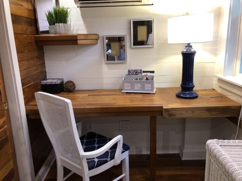 Bedroom 1, main level, office/desk area