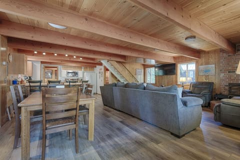 Living, dining, kitchen - open-plan