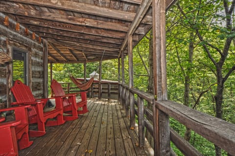 Relax and unwind on the wrap around porch