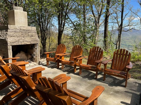 Outdoor Fireplace with Stunning Views