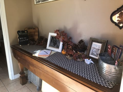 front entryway inside the cottage