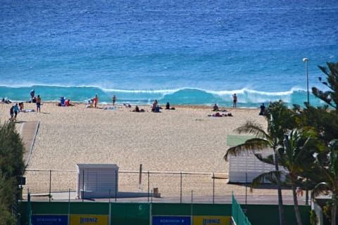 Beach nearby, sun loungers