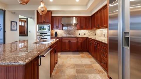 Gourmet kitchen with high-end appliances