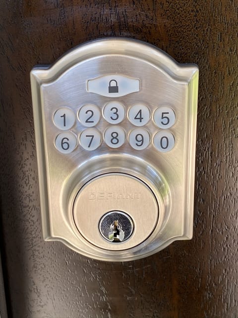 Keypad on the front door