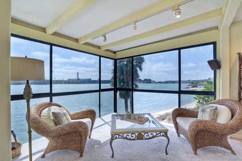 Sit down water and beach views