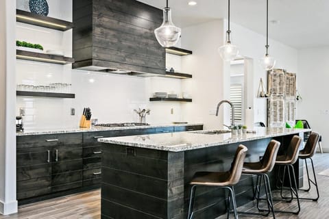 Deluxe kitchen stocked with specialty appliances