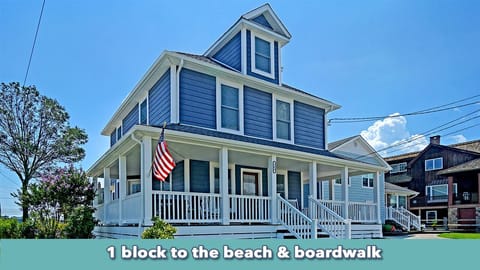 This renovated Victorian is located 1 block from the beach.