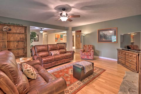 This interior is warm and welcoming with all the comforts of home!