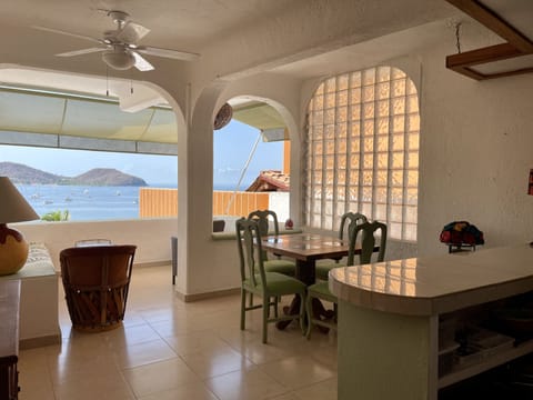 Living and dining areas