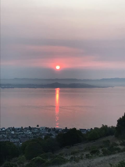 Sun rising over the bay