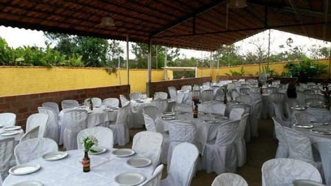 Outdoor banquet area