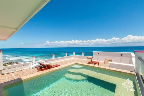 Outdoor pool, a rooftop pool