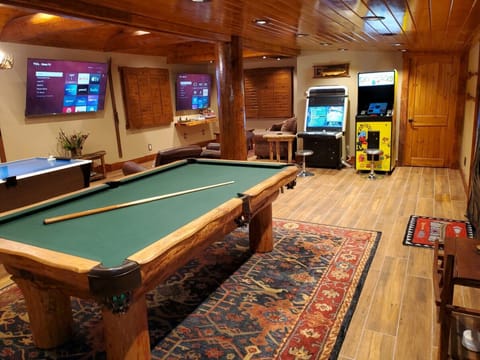 Our luxurious & cozy  game room is truly one of a kind! Hours of entertainment! 