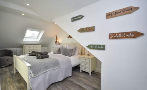 Fabulous master bedroom suite with views of the Marina