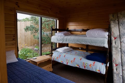 Cabin bunk room and single bed