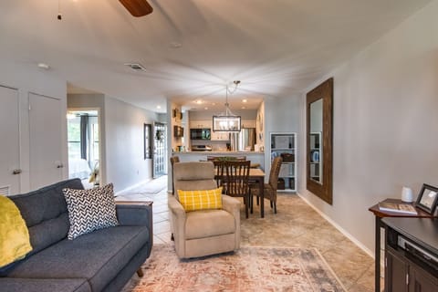 Living area looking at kitchen