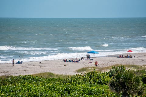 On the beach, beach towels