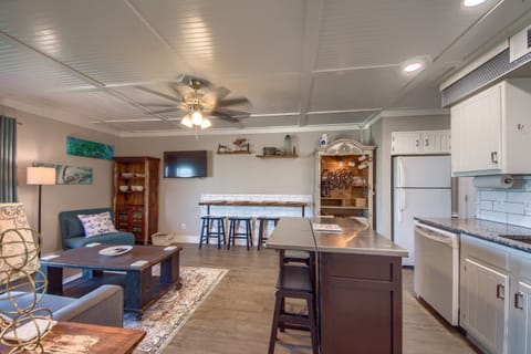 Living Room and Kitchen.