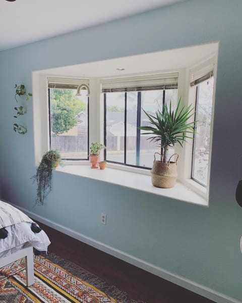 Master bedroom bay windows with views of the Oceano Dunes