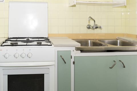 Fridge, oven, stovetop, cookware/dishes/utensils