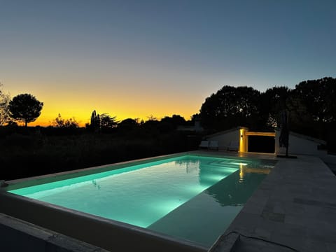 Outdoor pool, a heated pool