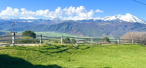 Back yard view of Mnt. Sopris and the Elk Mountain Range.