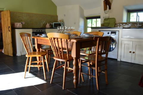 the kitchen-diner with seating for six persons.