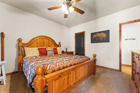 Lower level king bedroom and large closet with a bathroom attached