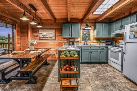 Indoors, Hardwood, Floor, Kitchen, Stained Wood