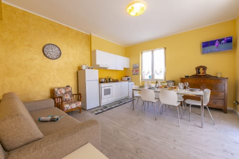 The living room with kitchen