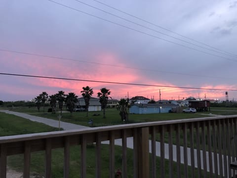Sunset view from the deck.
