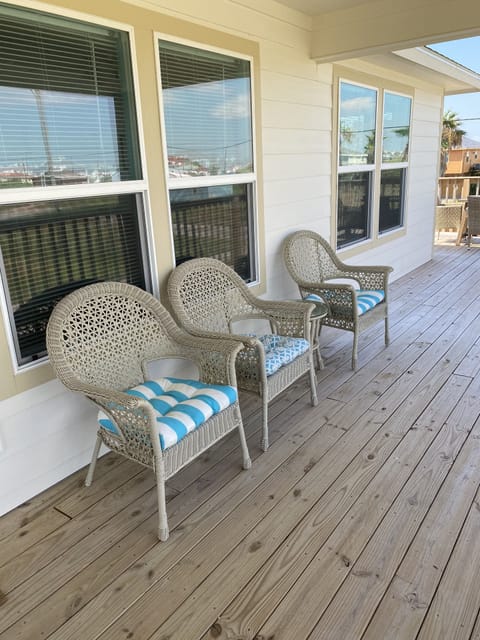 Chairs on the deck.