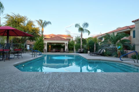 Outdoor pool, a heated pool