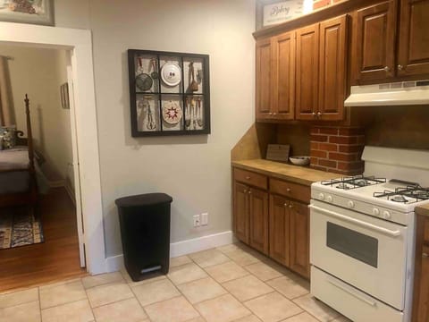 Kitchen with gas stove