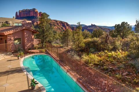 Outdoor pool, a heated pool