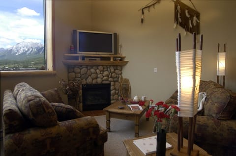 Living area | TV, fireplace, DVD player, stereo