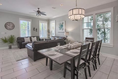 Dining and living areas