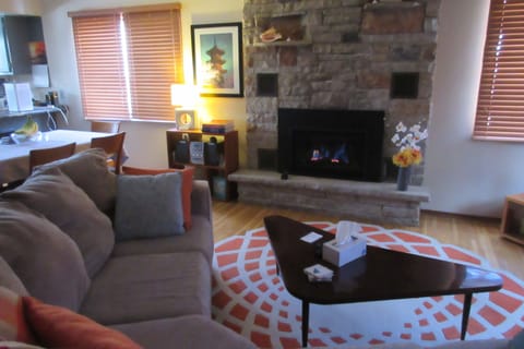 Living area | TV, fireplace, Netflix, Hulu