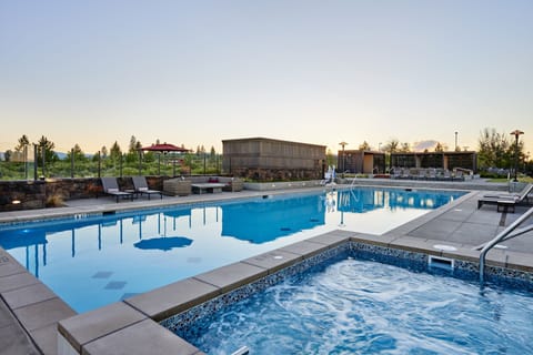 Outdoor pool, a heated pool