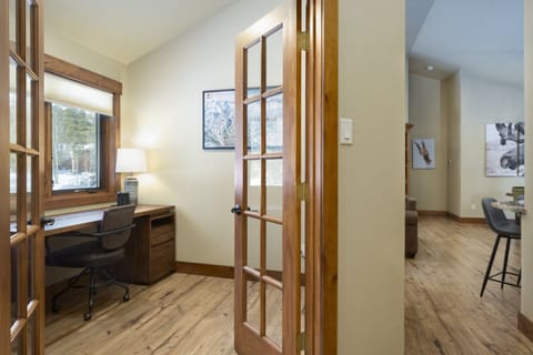 Laptop friendly office.  Wifi network provides coverage throughout house for remote working.