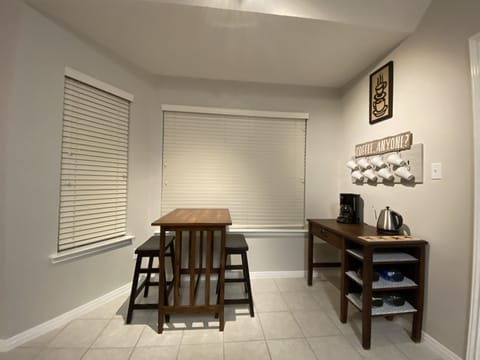 Breakfast nook and coffee station